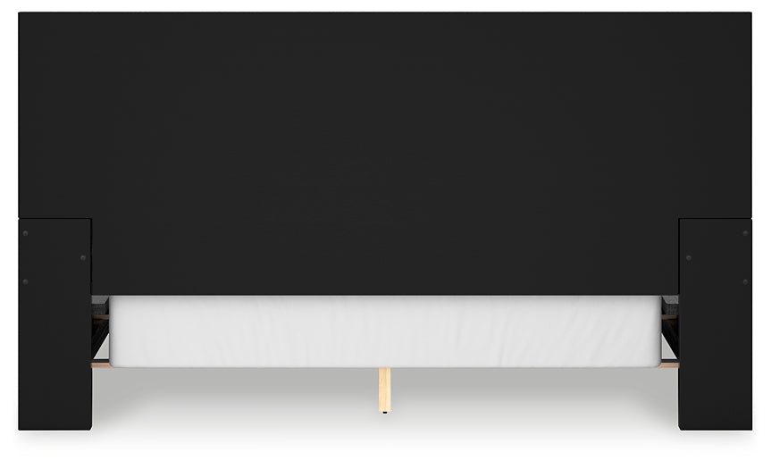 Londer California King Panel Bed with Mirrored Dresser, Chest and Nightstand