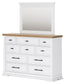 Ashbryn Queen Panel Storage Bed with Mirrored Dresser, Chest and Nightstand