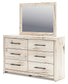 Lawroy Queen Panel Bed with Mirrored Dresser, Chest and Nightstand