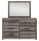 Graystorm Twin Panel Storage Bed with Mirrored Dresser, Chest and Nightstand