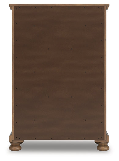 Feddinger King Panel Bed with Mirrored Dresser, Chest and Nightstand